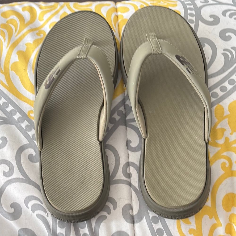 Olive Green Flip Flops